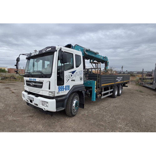 АвтоСтар 6858* на шасси Daewoo NOVUS 6x4 Бортовой с БКУ 685802 с КМУ HKTC HLC-8026A