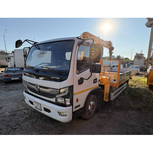 РУСКОМТРАНС DFA* на шасси Dongfeng C80 4x2 Бортовой с КМУ DFA08С с КМУ SOOSAN SCS334